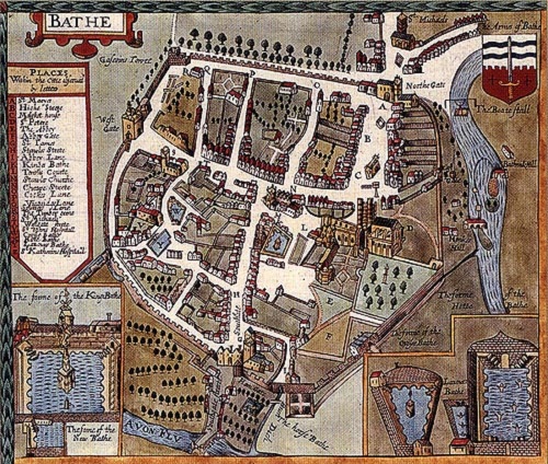 Mapa medieval de Bath